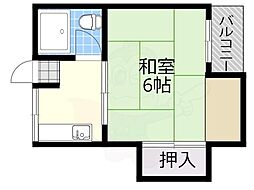 玉木マンション 1Kの間取図画像