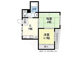 恵光ビル 2Kの間取図画像