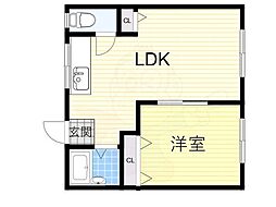 コーポホリデイン 1LDKの間取図画像