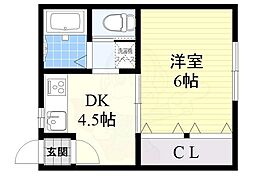 リノベーションミウラ 1DKの間取図画像