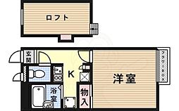 レオパレスビエント 1Kの間取図画像