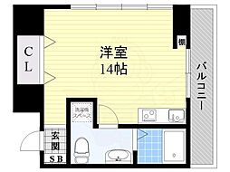 ラ・メゾン甲燿 ワンルームの間取図画像
