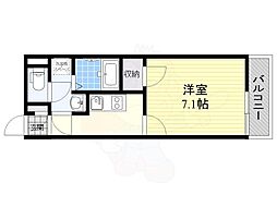 セントコージア上牧 1Kの間取図画像