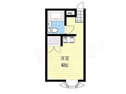 コーポ朝風 ワンルームの間取図画像