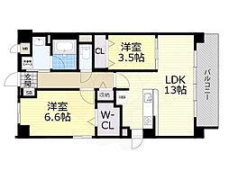 berryblue高槻 1SLDKの間取図画像