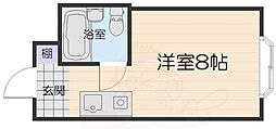 レナジア高槻 ワンルームの間取図画像