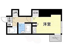 トレンディア高槻 ワンルームの間取図画像