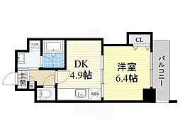 プラネット46 1DKの間取図画像