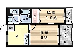 FloraS.E.12th 1SLDKの間取図画像