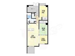 ライオンズヒルズ高槻 3LDKの間取図画像