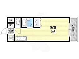 ハイツタナカ ワンルームの間取図画像