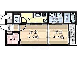 ライルツー 1DKの間取図画像