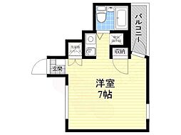 アップルハイツ 1Kの間取図画像