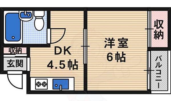 桃井マンション 505｜大阪府大阪市阿倍野区阪南町３丁目(賃貸マンション1DK・5階・25.00㎡)の写真 その2