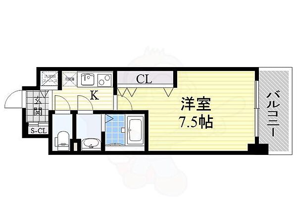 Luxe我孫子 ｜大阪府大阪市住吉区清水丘２丁目(賃貸マンション1K・6階・24.60㎡)の写真 その2