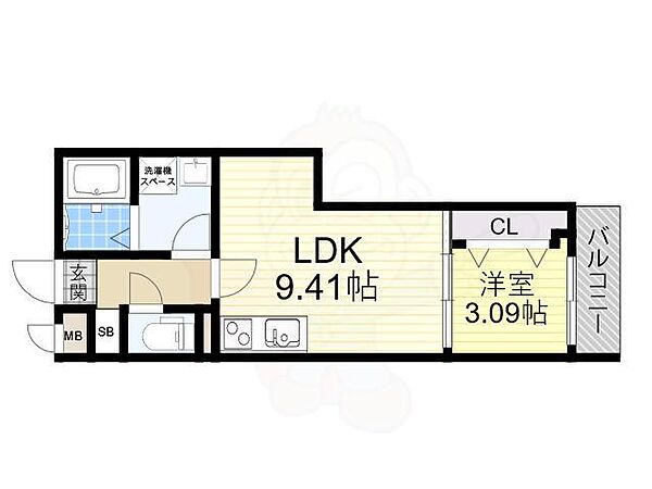 大阪府大阪市阿倍野区長池町(賃貸マンション1LDK・1階・31.98㎡)の写真 その2