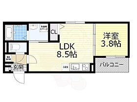 大阪府大阪市東住吉区矢田４丁目（賃貸アパート1LDK・2階・29.44㎡） その2