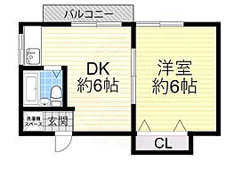 ハウス大幸 1DKの間取図画像