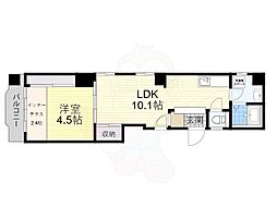 第3ハイムゆり 1LDKの間取図画像