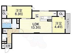間取図画像 2LDK