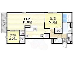 間取図画像 2LDK