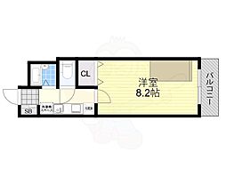 メゾンプレジール 1Kの間取図画像