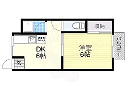 光洋マンション 1DKの間取図画像