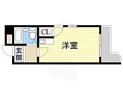 プレアール長居公園 ワンルームの間取図画像