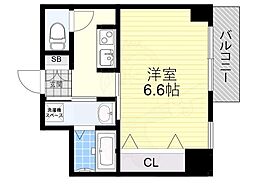 パークナードフィット天王寺南 1Kの間取図画像