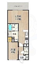 THEPHOERMETENNOJIEAST 1LDKの間取図画像