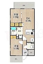 THEPHOERMETENNOJIEAST 2DKの間取図画像