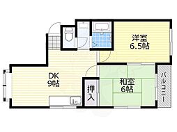 パークサンハイツ 2DKの間取図画像