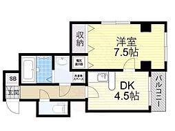 プレシャス・US 1DKの間取図画像