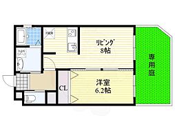 シロハイヌ文の里 1LDKの間取図画像