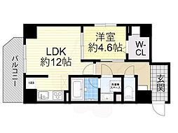 クラシスト播磨町 1LDKの間取図画像