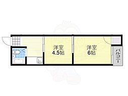 センチュリーハイム鷹合 2Kの間取図画像