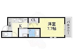 フジパレス杉本町6番館 1Kの間取図画像