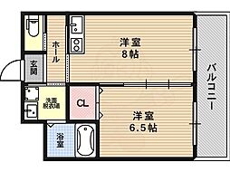 ヴィーブル中野 1LDKの間取図画像