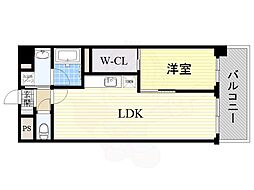 グレイス阿倍野松崎 1LDKの間取図画像