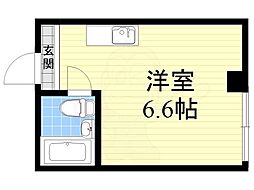 メゾン美樹 ワンルームの間取図画像