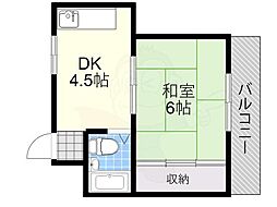 メゾン新井 1DKの間取図画像