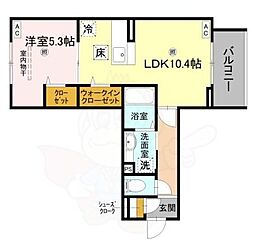 RETOLIA南住吉 1LDKの間取図画像