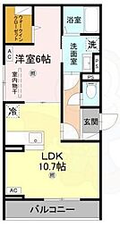 RETOLIA南住吉 1LDKの間取図画像