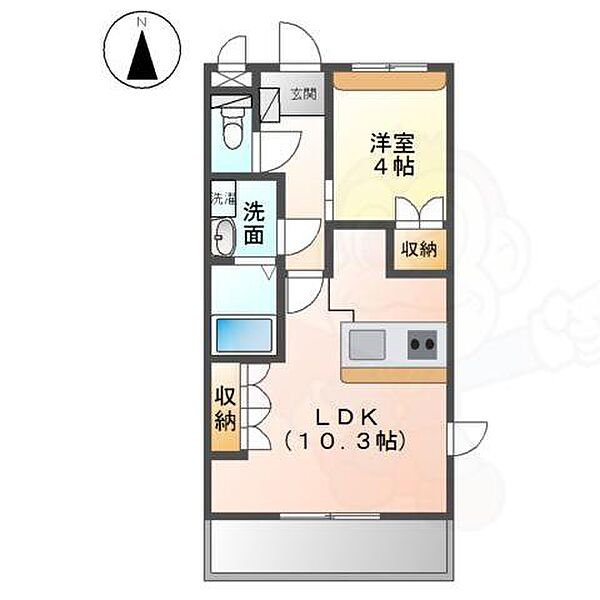 IDEAL ｜大阪府箕面市彩都粟生南２丁目(賃貸マンション1LDK・2階・36.00㎡)の写真 その2