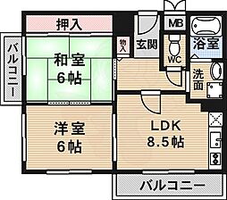 間取図画像 2LDK