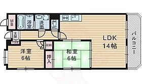 シャルム千里山 103 ｜ 大阪府豊中市東寺内町2番2号（賃貸マンション2LDK・1階・55.00㎡） その2