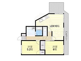 グリーンプラザ  ｜ 大阪府吹田市五月が丘北3番15号（賃貸マンション2LDK・2階・61.87㎡） その2