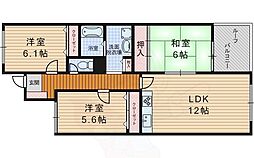 ティアラ豊中 3LDKの間取図画像