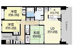 ジオ千里桃山台2番館  ｜ 大阪府豊中市新千里南町３丁目（賃貸マンション3LDK・10階・78.49㎡） その2