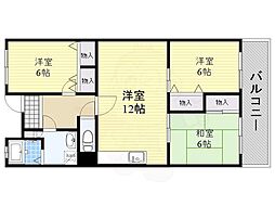 フィオーレ中井 3LDKの間取図画像